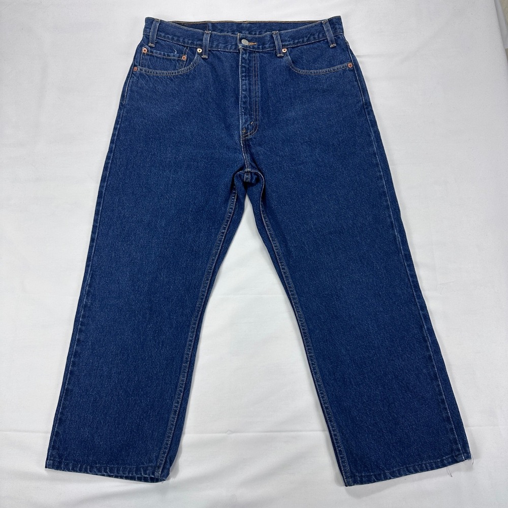 Levi's 505 Regular Fit Straight Leg Jeans Men's W36 L25‎ Dark Wash Denim Classic